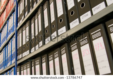 Shelf with Folders for documents