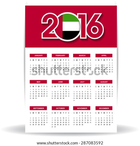 2016 Calendar - United Arab 2016 Calendar - United Arab