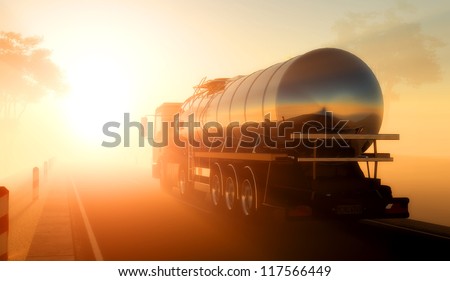 Truck to transport fuel.