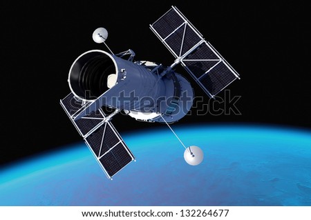 Space telescope in space.