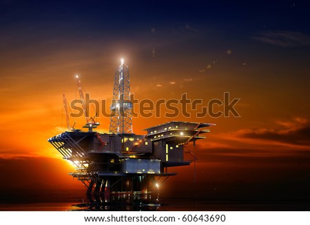 Installation for oil at night