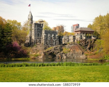 Beautiful castle in central park, New York City.