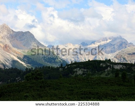 Cortina d'Ampezzo mountains wilderness nature Alps, Italy.