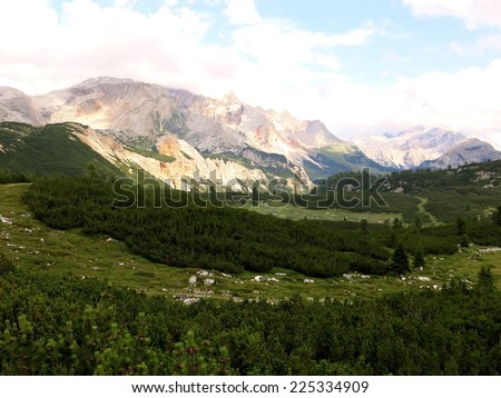 Cortina d'Ampezzo mountains wilderness nature Alps, Italy.