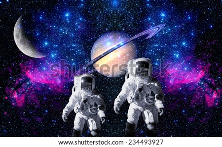 Astronauts spaceman kid father son space. Elements of this image furnished by NASA.