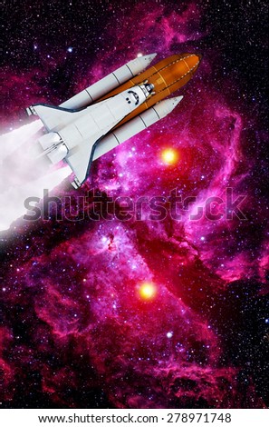 Space shuttle rocket launch spaceship travel astronaut. Elements of this image furnished by NASA.