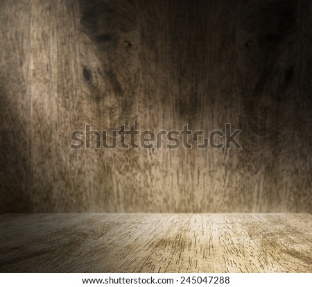 Lighting from window in empty hardwood room,Background for display product