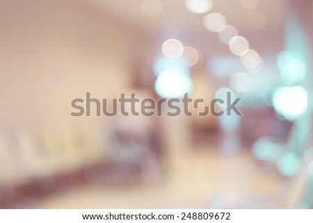 Blurred patient waiting for see doctor,abstract background.