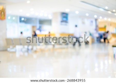 Blur patient waiting for see doctor at hospital,abstract background.