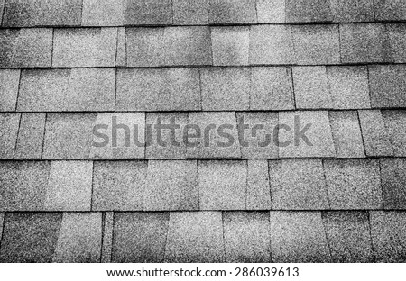 Black and white photo,close up roof tile texture background