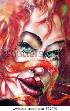 Wonderful woman - Street art graffiti -