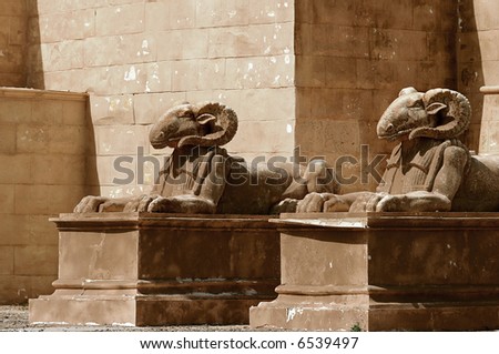 ... like antique egyptian sphinxes