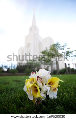 The Church of Jesus Christ of Latter-day Saints Brigham City Temple in Summer