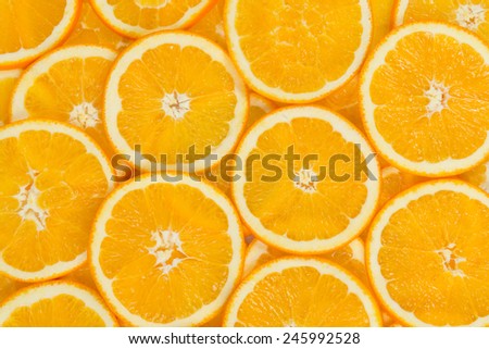 Sliced healthy orange fruits. Orange texture