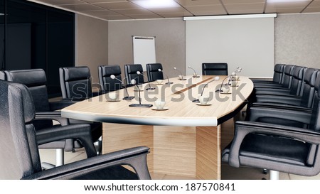 Empty conference room interior
