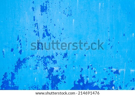 Rusted blue painted metal wall. Detailed photo texture