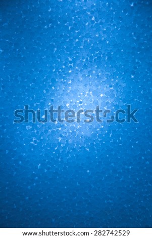Polystyrene foam board use for background. Blue texture