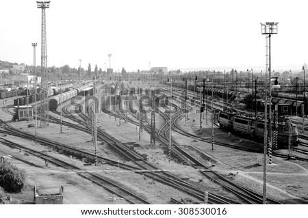 Industrial retro rail station (Black and White)