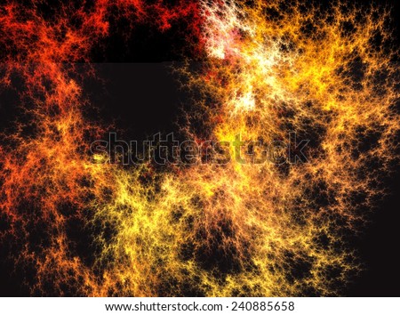 Yellow explosion abstract fractal effect light design background