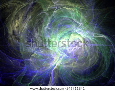 Fantasy green white chaos abstract fractal effect light design background
