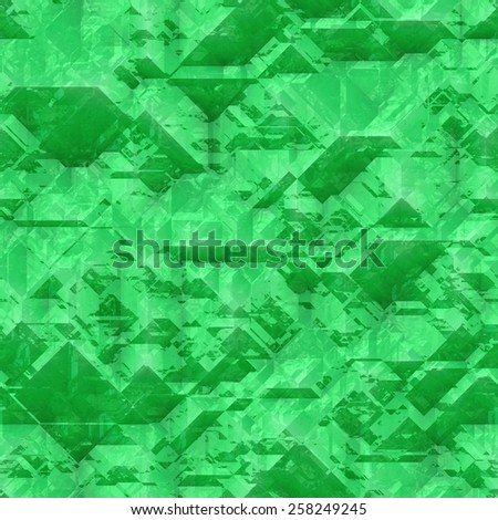 Seamless green granite stone blocks texture pattern