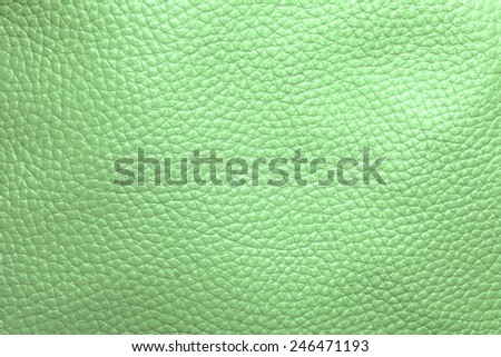 Close up photo of green  color filtered leather surface texture style represent the surface background.
