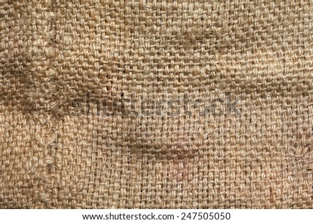 Coffee sack or gunny sack  brown color represent texture surface background.