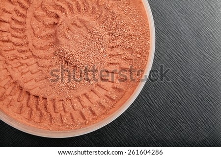 Laterite or red earth soil with tire stain represent a material for model railroad making technique represent the shape and texture surface background concept related idea.