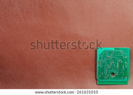 Old and classic style of circuit board represent the hardware processing technology concept idea related.