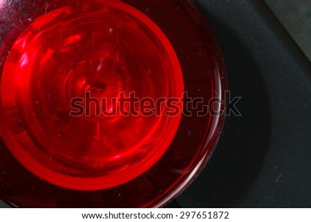 Red light plastic lens cover for emergency light represent the emergency light and car tool background concept related idea.