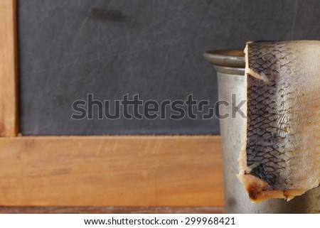 Smoked haring fish represent the food background concept related idea.
