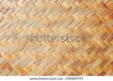 Bamboo craft texture handwork in Thailand.