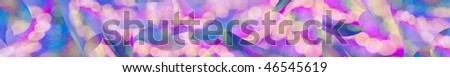 Colorful abstract panorama web banner background with circles of light