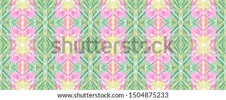 Ethnic Symmetric Triangles Rapport. Summer Safari Background.  Chevron Folk Texture. Rainbow African Seamless Pattern. Watercolor Horizontal Vibrant Design. Africa Geometric Swimwear Pattern.