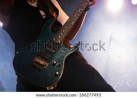 Guitarist at concert