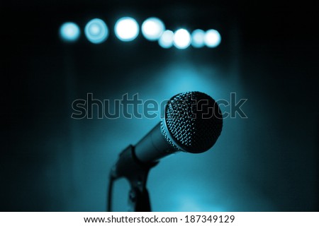 Microphone at concert Microphone at concert