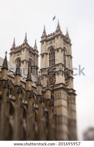 Westminster Abbey. Partial lens blur.