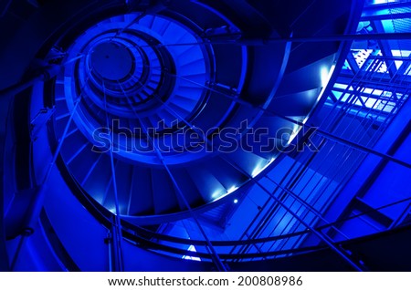 Spiral staircase looks like an eye