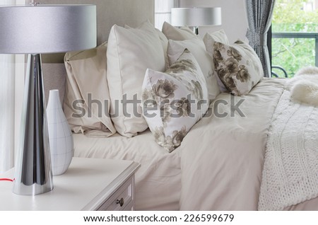 modern interior white bedroom