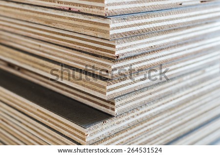 layer of plywood in construction site as background image