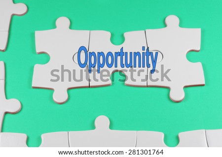 Word puzzle of Opportunity - Business Concept