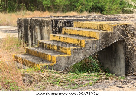 old abandon cement stairs