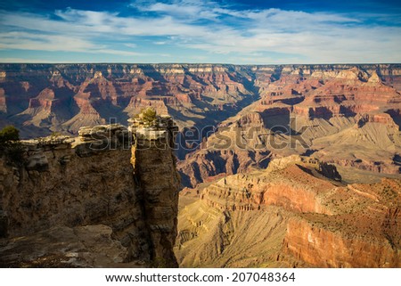 view from the south rim over the grand canyon