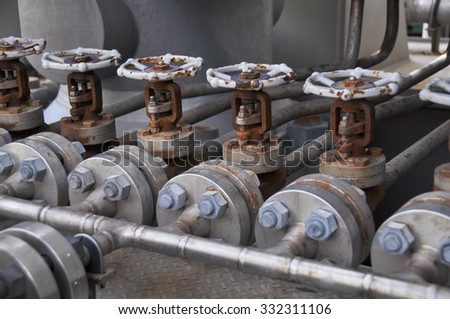 valve control in turbine skid. Many valve set for control production process and control by human, close and open function by worker or operator.