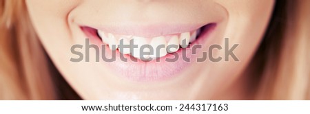 Beautiful smile with healthy white teeth