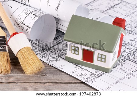 Projects of houses with toy model house