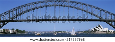 Sydney Harbor Bridge and Opera House, Sydney, Australia