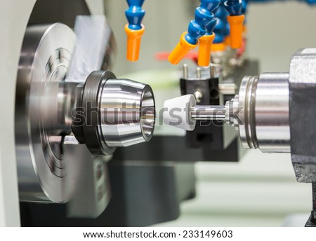 operator make automotive parts by cnc lathe and cnc grinding process