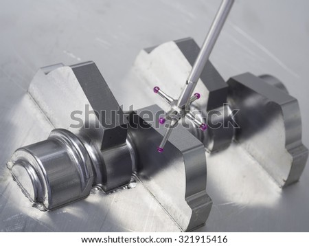 inspection automotive mold cam shaft dimension by CMM measuring machine