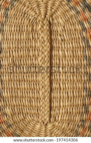 handicraft woven basket cover with a handle